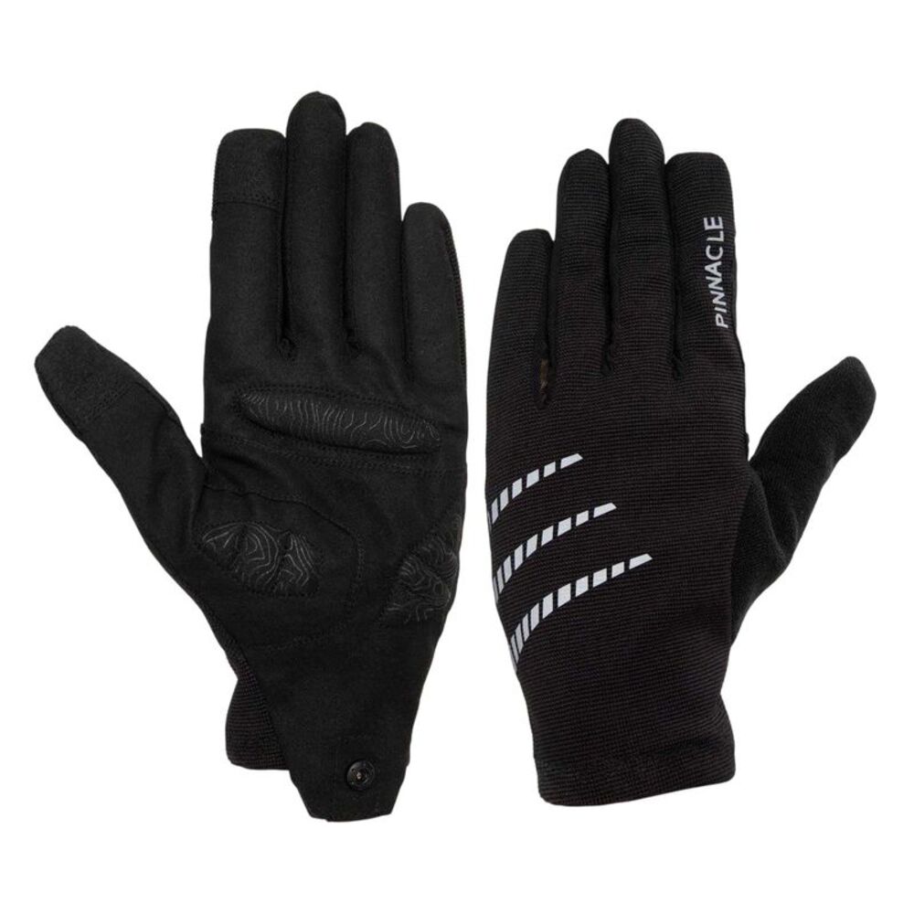 Pinnacle Mens Reflective Snug Fit Cycling Gloves / Black